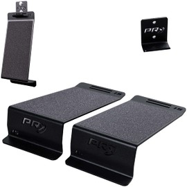 PRx Performance Squat Wedge Pair Slant Board for Squat Knees Over Toes Training ATG Wall Storage Included (15° Pair with Storage)