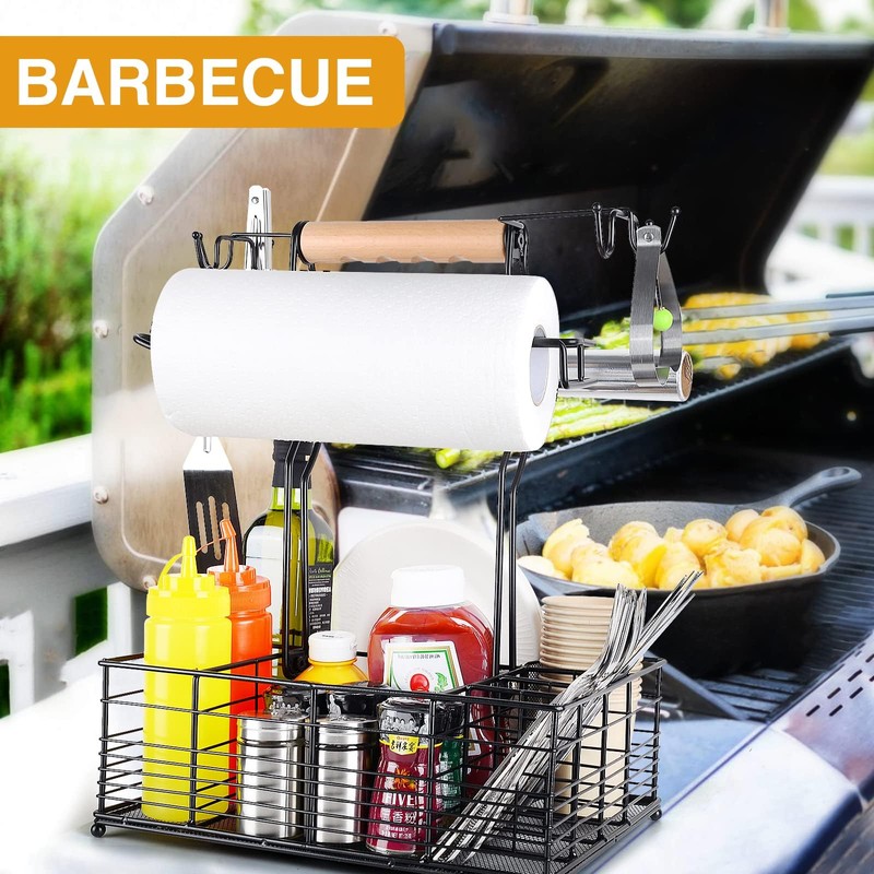 Concons Grill Caddy, BBQ Caddy for Outdoor Grill, Camping Essentials,