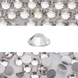 Novani 3000pcs Crystal Clear Rhinestones Flat Back Rhinestone Glass Diamonds Round Gems for Nail Art and Crafting Decorations,SS6,1.9-2.0mm