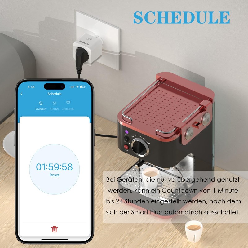 ROYOUNG WLAN Socket Pack of 1 Smart Home Plug 16