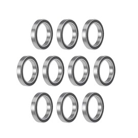 TOP-VIGOR 10Pcs 6806-2RS Deep Groove Ball Bearings, Z2 30mm x 42mm x 7mm Double Sealed Industrial Bearings, Chrome Steel Skateboard Bearings for Electrical Instrument Equipment