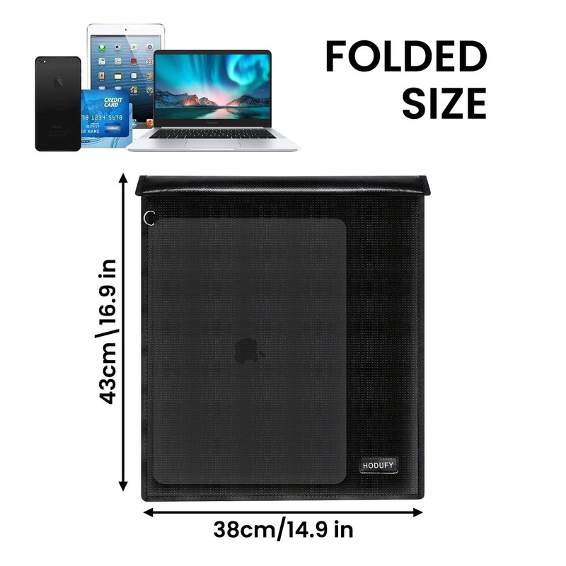 Hodufy Faraday Bag for Laptops (20 x 15 inches), Faraday