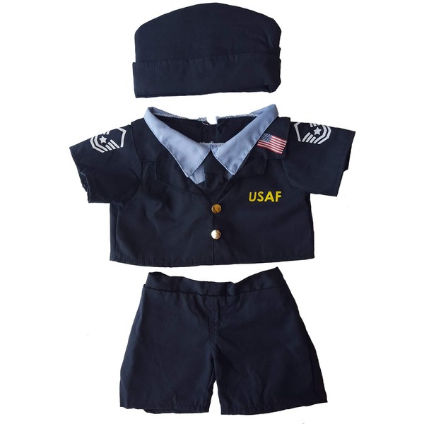 Air Force Uniform Outfit Teddy Bear Clothes Fits Most 14" - 18" Build-a-bear and Make Your Own Stuffed Animals