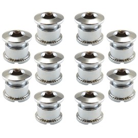 FregocS Bicycle Chainwheel Chainring Bolts Nuts Convenient Set of 10 (Single 10 Pieces) Durable Steel BIC-CRBt-SS
