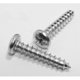 #8 x 1" inch Zinc Pan Head Phillips Sheet Metal Wood Screws (100 Pack) PHSMS, by Fasteners DP
