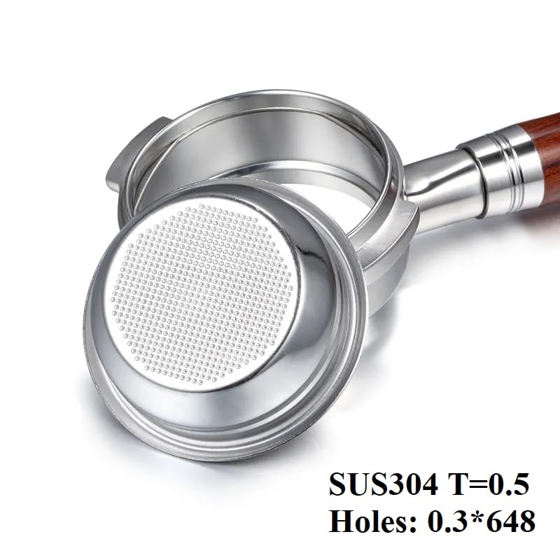 Bottomless Portafilter 58 mm for GAGGIA Espresso Machines, Walnut Wood