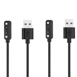 Lamshaw Compatible with XPLORA X6 Play Charger, Magnetic USB Charging Cable Replacement Charger Compatible for XPLORA X6 Play Kids Smartwatch (2 Pack-Black+Black)