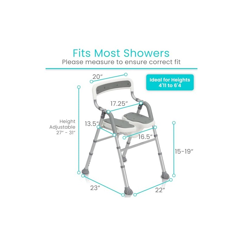 Vive Shower Chair for Elderly & Disabled - Handicap Bath