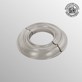 Renovators Supply Manufacturing Aluminum Escutcheon Plate 3.88" OD Escutcheon 1.5" IPS Lacquered Satin Finish Radiator Flange