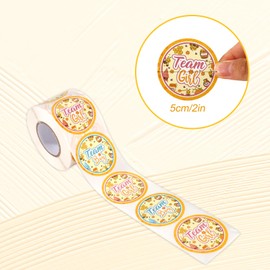 500pcs Bee Gender Reveal Stickers, 2 Inch Team Girl & Team Boy Gender Reveal Decal Labels Little Bee Party Supplies for Baby Shower She or He Vote Game