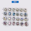 Sucodver Nail Parts Stone Heart Square Rectangle Glitter Clear Large