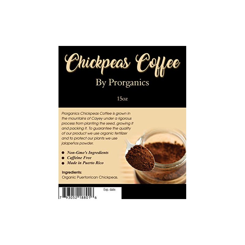Chickpeas Coffee, 100% Caffeine free by Prorganics