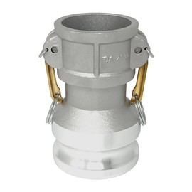 Gloxco Aluminum Type DA Cam and Groove Hose Fitting, Reducer, 2" Female Camlock x 3" Male Camlock (CAM-2030-DA-AL)