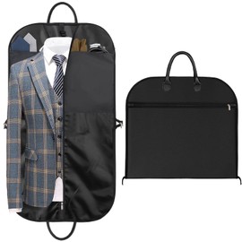 43" Travel Suit Bag Foldable Business Waterproof-Hanging Garment Bags for Travel Hanging Clothes, Durable Oxford Fabric Portable Suit Carrier, Suitable for Men Business Travel