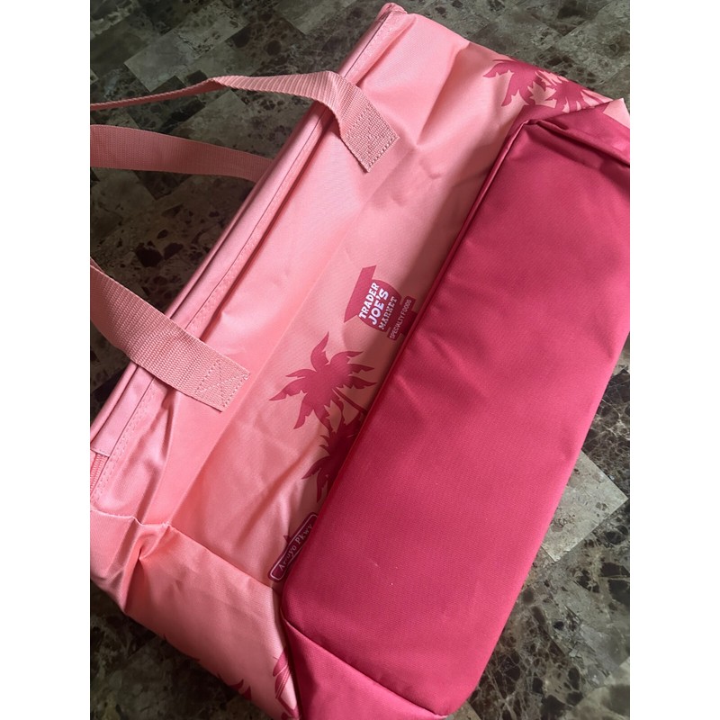 Trader Joe's Large Insulated Reusable Tote Bag 8 Gallon Peach