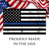 Large Tattered Thin Blue Line Flag Sticker Vinyl Decal for