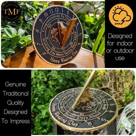 Unique Wedding Gift Idea For A Special Couple. A Sunny Days Sundial Makes A Great Marriage Present For The Bride And Grooms Garden Or Home Décor Ornament. By The Metal Foundry UK