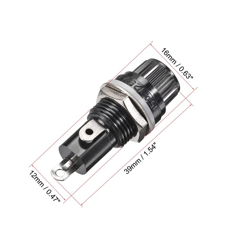 sourcing map 12 mm Thread Screw Cap Panel Mounted 5