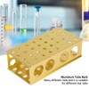 Golden Aluminum Test Tube Rack Holder Stand 8*12.3*18*30mm Hole Diameter