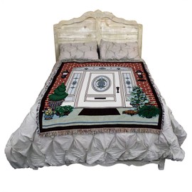 Pure Country Weavers Front Door Blanket - Housewarming Gift Tapestry Throw from Cotton - Made in The USA (72x54)
