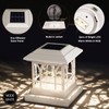 AEFRELEOHT Solar Post Cap Lights, Warm White & RGB Automatic