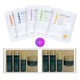 Lumiere mask pack 5 sheets + Isa Knox Age Focus Prime Double Effect 4 types gift 2 sets / 루미에르 마스크팩 5매+이자녹스 에이지포커스 프라임 더블이펙트 4종 기프트 2세트