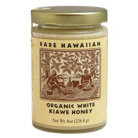 Rare Hawaiian Organic Kiawe White Honey (8-Ounce Jar)