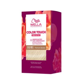 Wella Professionals Color Touch Demi Permanent Hair Colour without Ammonia - Hair Dye with Up to 50% Grey Hair Coverage - Root Kit Including Hair Mask - 10/81 Platinum Blonde (130ml)
