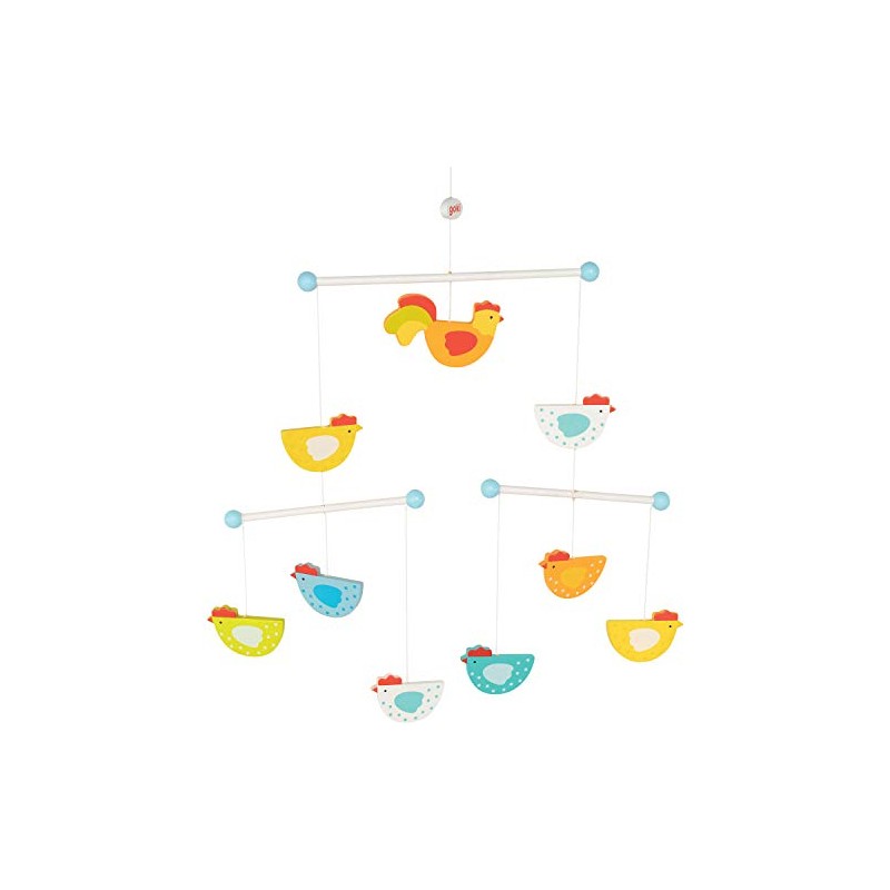 Goki 52887 Mobile Funny Chickens