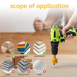 45mm Hole Saw, HSS Bi-Metal Hole Cutter with Drill Bit for Wood, Plastic, PVC, Fiberglass and Plasterboard, Yellow