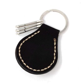 H.N.Z nskh-003a Key Chain Suede Concho Turquoise Native American Keychain Black, Black