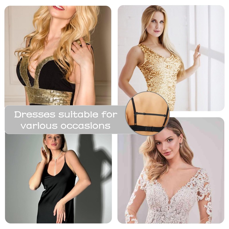 Eophmi Bra Strap Holder 6 Pcs Adjustable Bra Strap Clips
