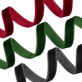 10mm wide velvet ribbon, gift wrapping, tree decoration, wreath making, cards, wine decorations, festival supplies, hairpin materials / 10mm폭 벨벳 리본끈 선물포장 트리꾸미기 리스만들기 카드 와인장식 축제용품 머리핀재료