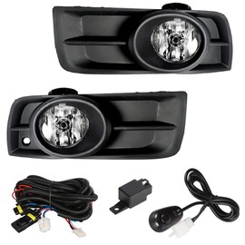 labwork 1 Pair Fog Lights Assembly Replacement for 2010-2014 Chevy Cruze Clear Lens with Bulbs Driving Fog Light Lamp Driver and Passenger Side