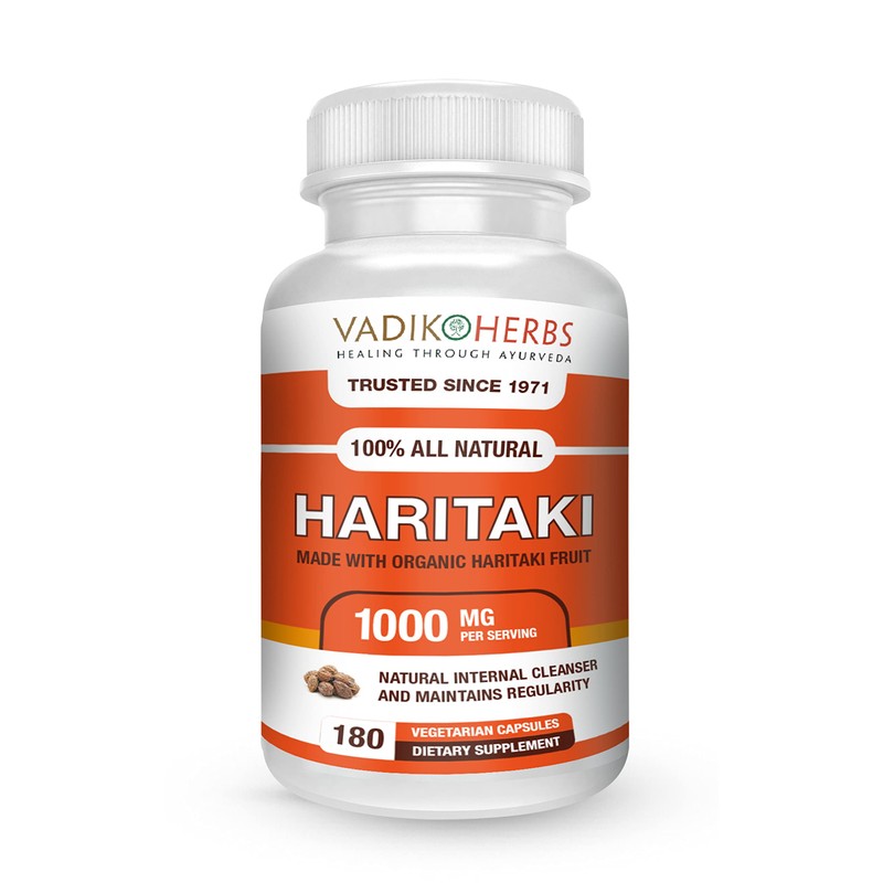 Vadik Herbs Certified Organic Haritaki (Terminalia chebula) | Made in