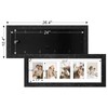 Gaevuian 8x24 Picture Frame Display 5 opening 4X6 Picture Frame