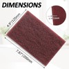 Nukogcd Industrial Scouring Pads, Red Abrasive Finishing Pads, 2-Pack