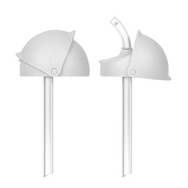 Boon NURSH Silicone Straw Conversion Top, Straws for NURSH Baby Bottles, 2-Pack