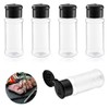 mkemka 5Pcs Empty Spice Jars Spice Storage Containers Plastic Seasoning