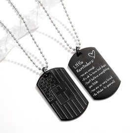 uuyann Little Reminders You Are Enough Motivational American Dog Tag Necklace Inspirational Gifts for Men Teen