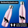 Huuraa Water Bottle Fox Silhouette Gift 500 ml Pink Stainless