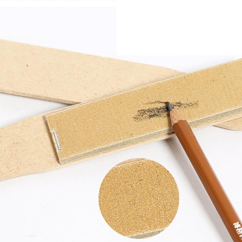 Housoutil Sketch Pencil Sandpaper, 4PCS Drawing Pencil Sharpening Sand, Artists