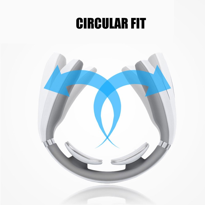 Smart Neck Massager Intelligent Electric Pulse Vertebra Cervical Massager RelaxerWhite
