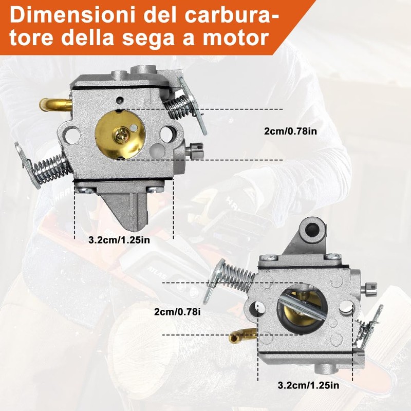 Grillix Carburetor Kit, Ms 180 170 C1Q-S57 017 018 1130-1