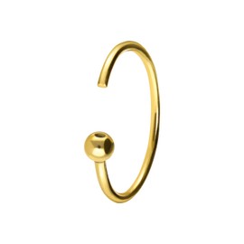 PIERCINGLINE 925 Sterling Silver Nose Piercing Ball Piercing Nose Ring Bendable Choice of Colours and Sizes, Silver, 0