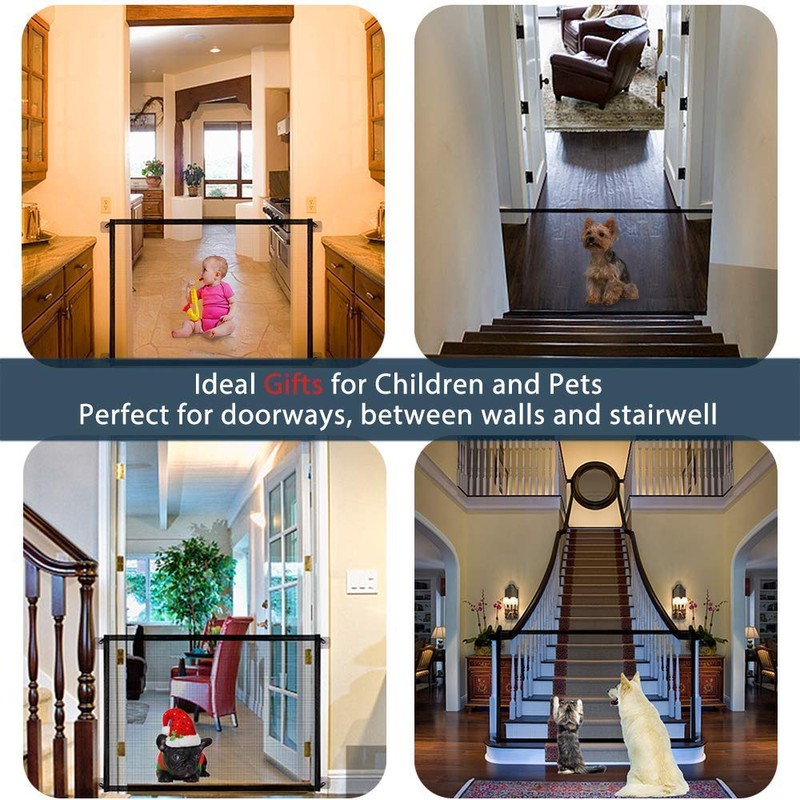 70.9"x28.3" Pet Gate,Baby Gate,Magic Gate Portable Folding mesh gate Safe