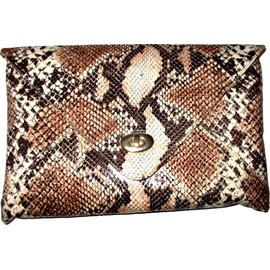 Chic Handbag/Clutch Envelope in Snake Leather Look