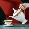Porlien Exquisite Bone China 17-piece Tea Set for 6, Porcelain