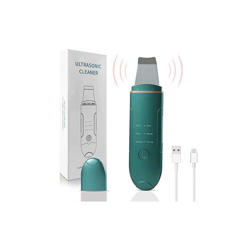 Limpiador Facial Ultrasónico,Sebami Exfoliación facial ultrasónica Skin Scrubber USB Recargable,