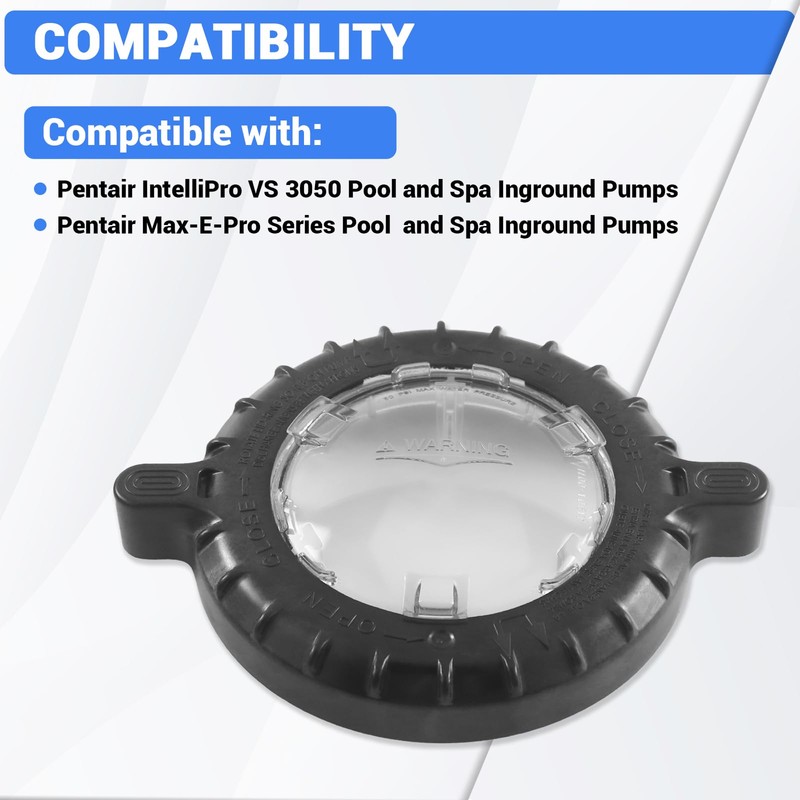 SZQBZMJ 17307-0111S Trap Cover Assembly with O-Ring Compatible with Pentair
